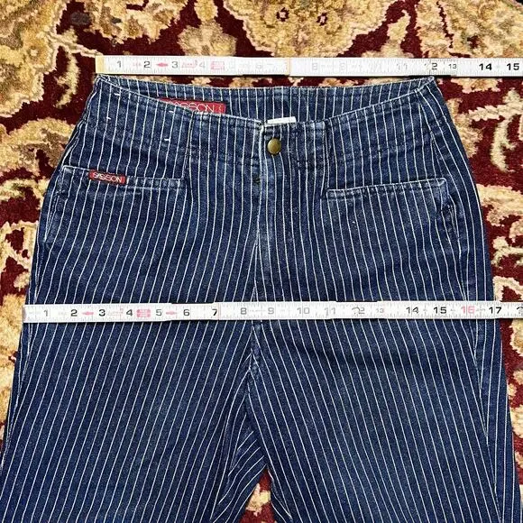 Vintage Sasson Striped Blue Jeans Ankle | Size 24” - Picture 4 of 8